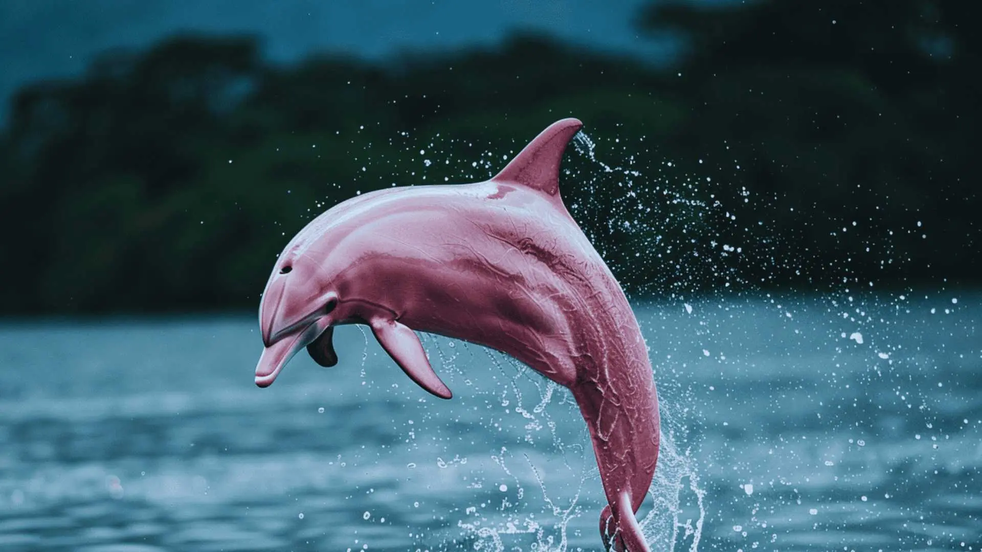 Adorable Pink dolphins Perform