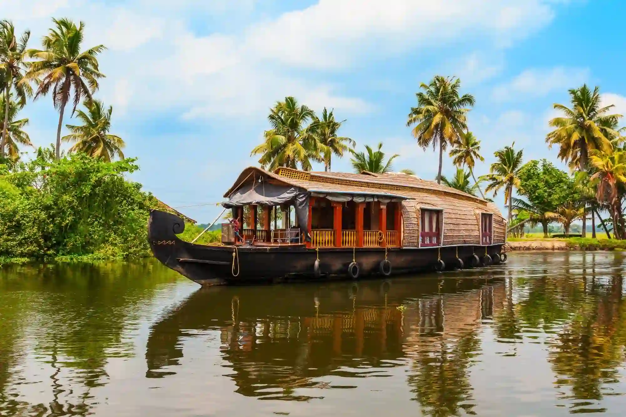 Kerala backwater houseboat on an Alleppey cruise during a 5 day Kerala tour