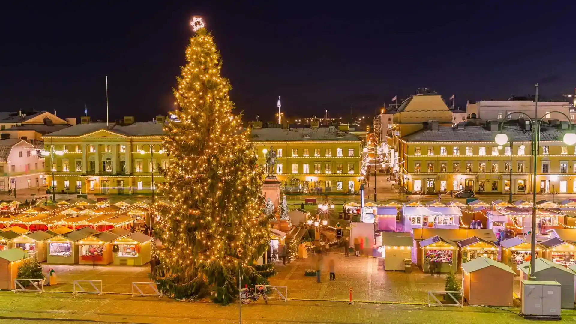 Christmas Market Senate Square Helsinki Finland
