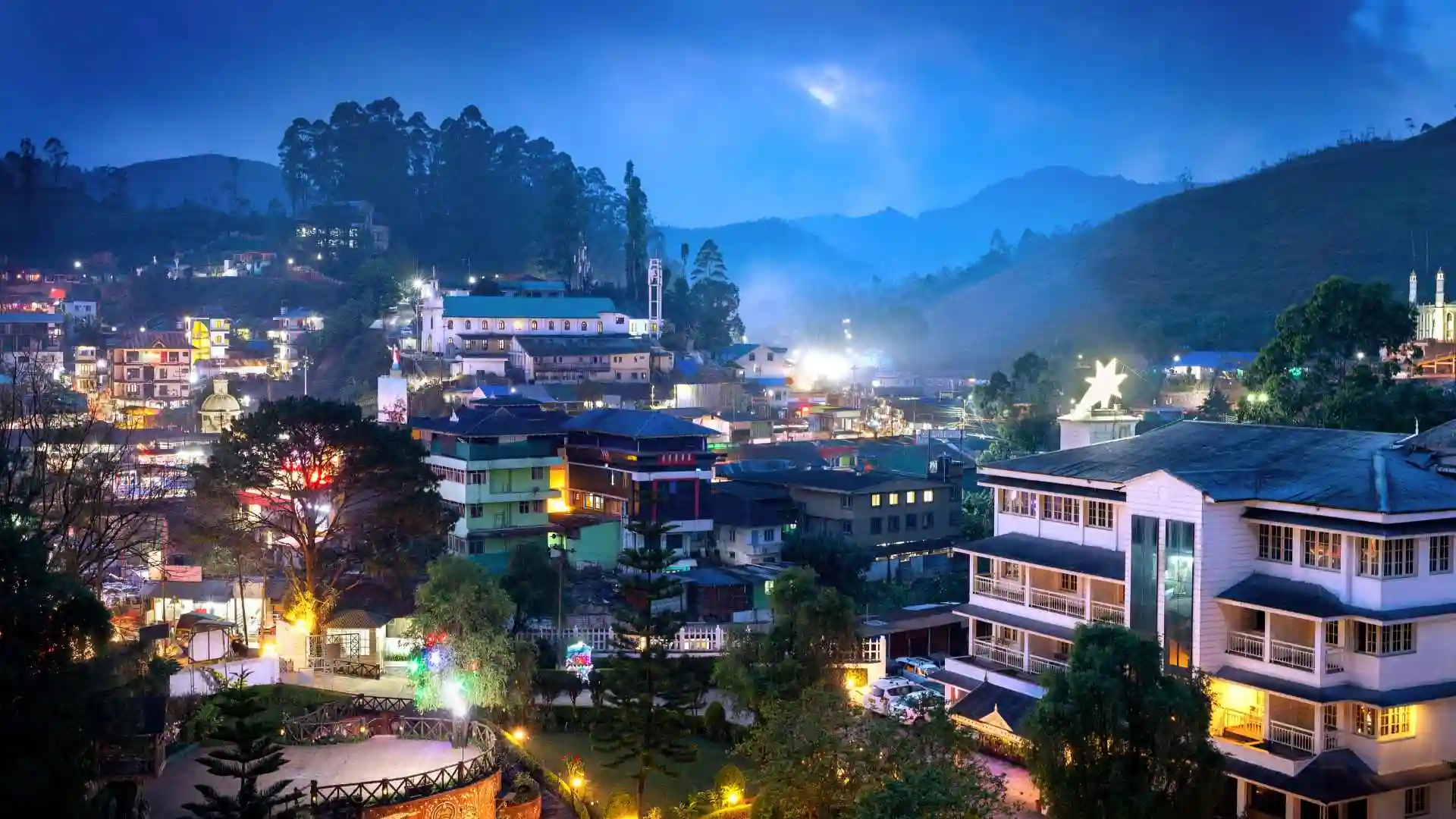 Night View in Munnar