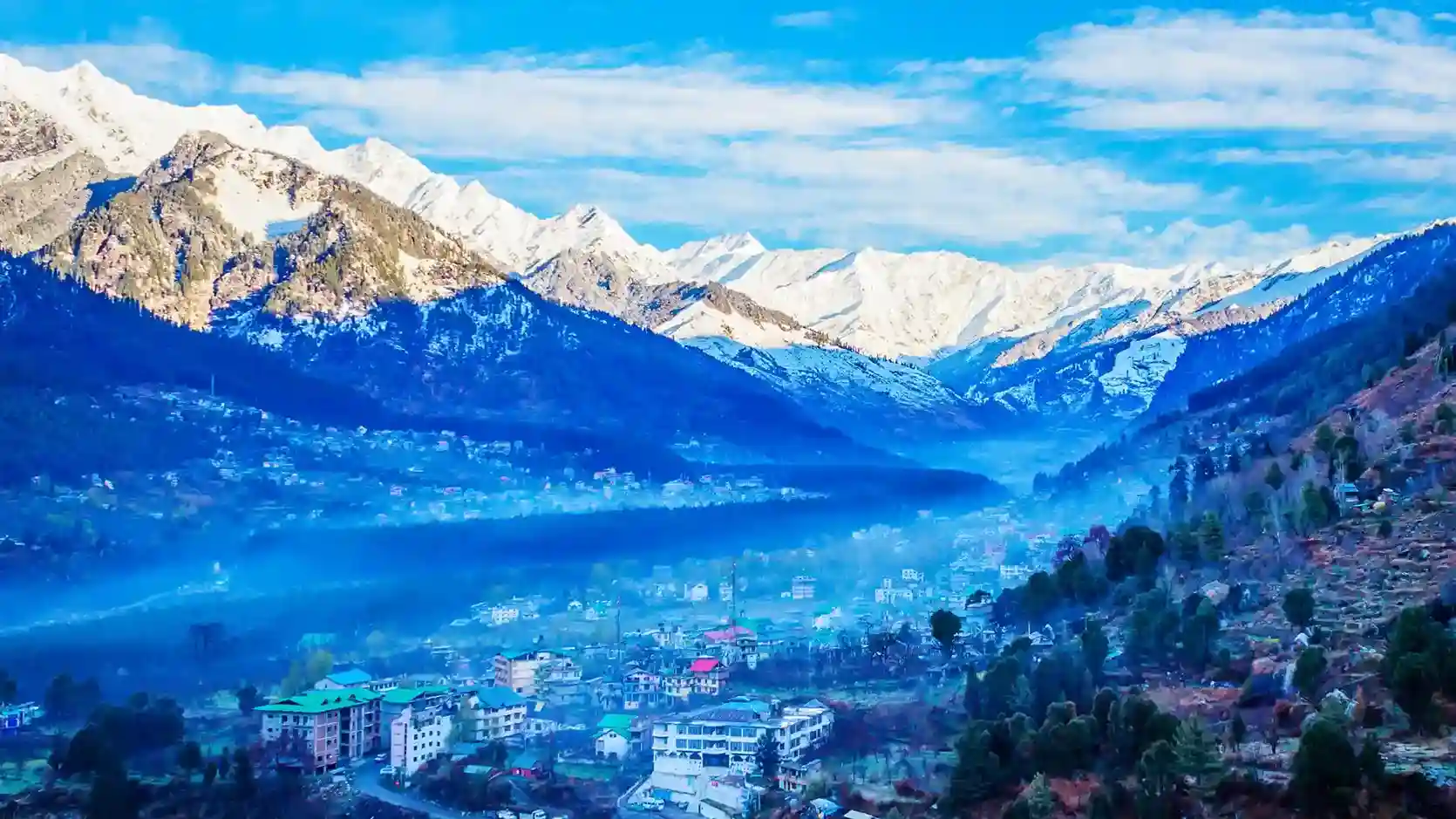 Snow Covered Manali Winter View