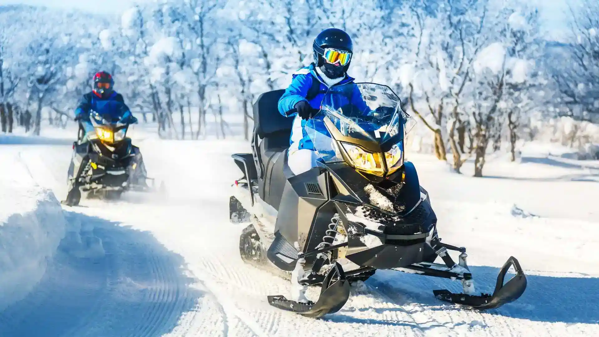 Snowmobile Winter Resort Lapland Finland