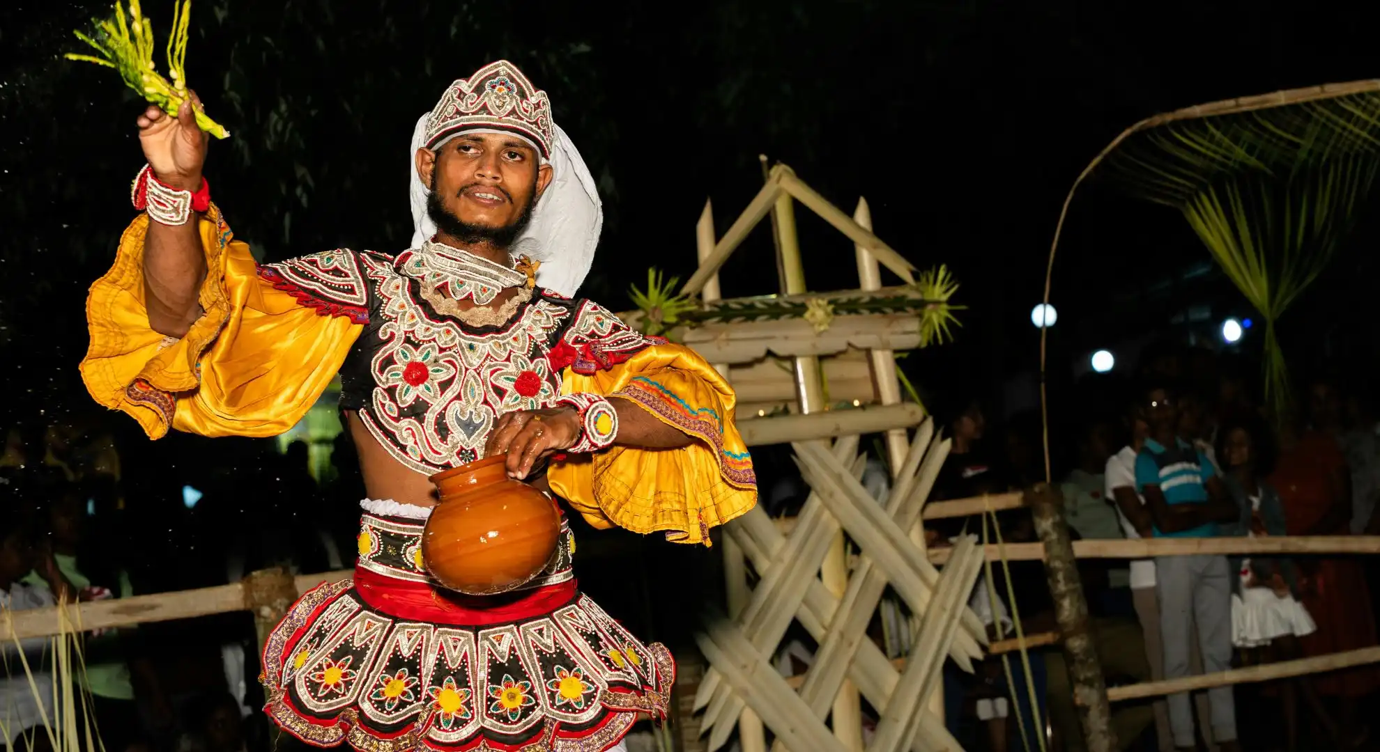 Traditional Kandyan Dancer Performing In Sri Lanka
